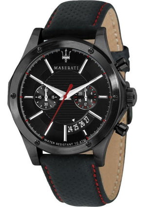 Maserati Circuito Black Dial Black Leather Strap Watch For Men - R8871627004 Authentic Buy Shop Now