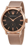Maserati Epoca Anthracite Dial Rose Gold Mesh Bracelet Watch For Men - R8853118004 Authentic Buy Shop Now