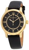 Maserati Epoca Black Dial Black Leather Strap Watch For Women - R8851118501 Authentic Buy Shop Now