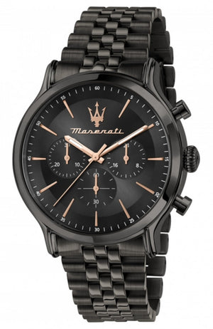 Maserati Epoca Limited Edition Chronograph Black Dial Black Steel Strap Watch For Men - R8873618019 Authentic Buy Shop Now