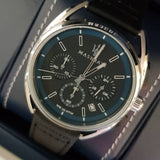 Maserati Trimarano Chronograph Black Dial Black Leather Strap Watch For Men - R8871632001 Authentic Buy Shop Now