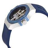 Maserati Potenza Automatic Skeleton Dial Blue Rubber Strap Watch For Men - R8821108035 Authentic Buy Shop Now