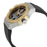 Maserati Potenza Automatic Skeleton Dial Black Leather Strap Watch For Men - R8821108011 Authentic Buy Shop Now