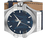 Maserati Potenza Blue Dial Blue Leather Strap Watch For Men - R8851108015 Authentic Buy Shop Now