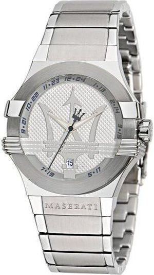 Maserati Potenza Silver Dial Silver Steel Strap Watch For Men - R8853108002 Authentic Buy Shop Now