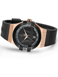 Maserati Potenza Black & Rose Gold Dial Black Rubber Strap Watch For Men - R8851108002 Authentic Buy Shop Now