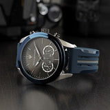 Maserati Traguardo Chronograph Blue Dial Black Silicone Strap Watch For Men - R8871612046 Authentic Buy Shop Now