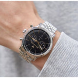 Maserati Epoca Chronograph Black Dial Silver Steel Strap Watch For Men - R8873618017 Authentic Buy Shop Now