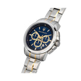 Maserati Successo 44mm Chronograph Quartz Blue Dial Silver Steel Strap Watch For Men - R8873621016 Authentic Buy Shop Now