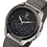 Maserati Traguardo Chronograph Black Dial Mesh Bracelet Watch For Men - R8873612006 Authentic Buy Shop Now