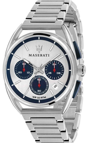 Maserati Trimarano Chronograph Silver Dial Silver Stainless Steel Strap Watch For Men - R8873632001 Authentic Buy Shop Now
