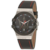 Maserati Potenza Black Dial Black Leather Strap Watch For Men - R8851108001 Authentic Buy Shop Now