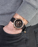 Maserati Successo 44mm Black Rose Gold Dial Black Rubber Strap Watch For Men - R8871621012 Authentic Buy Shop Now