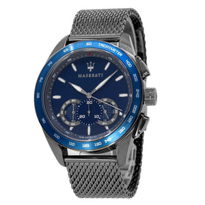 Maserati Traguardo 45mm Chronograph Blue Dial Watch For Men - R8873612009 Authentic Buy Shop Now