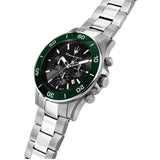 Maserati Competizione Chronograph Black Dial Silver Steel Strap Watch For Men - R8873600008 Authentic Buy Shop Now