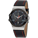 Maserati Potenza Black Dial Black Leather Strap Watch For Men - R8851108001 Authentic Buy Shop Now