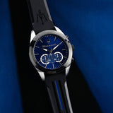 Maserati Traguardo Chronograph Blue Dial Black Silicone Strap Watch For Men - R8871612044 Authentic Buy Shop Now