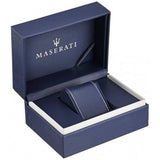 Maserati Triconic Chronograph White Dial Blue Leather Strap Watch For Men - R8871639001 Authentic Buy Shop Now