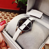 Calvin Klein Rebel White Black Dial White Leather Strap Watch for Women - K8P231L1 Authentic Buy Shop Now