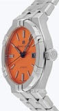 Maurice Lacroix Aikon Automatic Date Orange Dial Silver Steel Strap Watch For Men - AI6008-SS00F-530-E Authentic Buy Shop Now