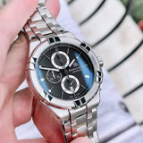 Maurice Lacroix Aikon Chronograph Black Dial Silver Steel Strap Watch for Men - AI1018-SS002-330-1 Authentic Buy Shop Now