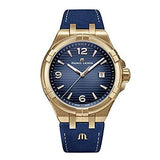 Maurice Lacroix Aikon Date Limited Edition Blue Dial Blue Leather Strap Watch For Men - AI1028-BRZ01-420-1 Authentic Buy Shop Now