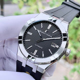 Maurice Lacroix Aikon Automatic Chronograph Black Dial Black Leather Strap Watch for Men - AI1808-SS000-330-2 Authentic Buy Shop Now