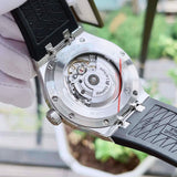Maurice Lacroix Aikon Automatic Chronograph Black Dial Black Leather Strap Watch for Men - AI1808-SS000-330-2 Authentic Buy Shop Now