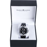 Maurice Lacroix Aikon Chronograph Black Dial Black Leather Strap Watch for Men - AI1018-SS001-330-1 Authentic Buy Shop Now