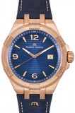 Maurice Lacroix Aikon Limited Edition Blue Dial Blue Leather Strap Watch For Men - AI6008-BRZ01-420-1 Authentic Buy Shop Now