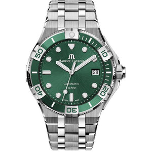 Maurice Lacroix Aikon Venturer Green Dial Silver Steel Strap Watch for Men - AI6057-SSL52-630-1 Authentic Buy Shop Now