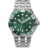 Maurice Lacroix Aikon Venturer Green Dial Silver Steel Strap Watch for Men - AI6057-SSL52-630-1 Authentic Buy Shop Now
