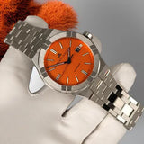 Maurice Lacroix Aikon Limited Edition Automatic Date Orange Dial Silver Steel Strap Watch For Men - AI6008-SS00F-530-1 Authentic Buy Shop Now