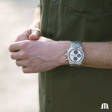 Maurice Lacroix Aikon Chronograph Silver Dial Silver Steel Strap Watch for Men - AI1018-SS002-131-1 Authentic Buy Shop Now