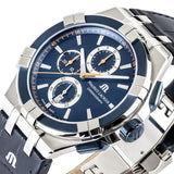 Maurice Lacroix Aikon Chronograph Blue Dial Blue Leather Strap Watch For Men - AI1018-SS001-432-4 Authentic Buy Shop Now