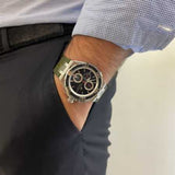 Maurice Lacroix Aikon Chronograph Black Dial Green Leather Strap Watch for Men - AI1018-PVB21-330-1 Authentic Buy Shop Now