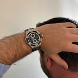 Maurice Lacroix Aikon Chronograph Black Dial Green Leather Strap Watch for Men - AI1018-PVB21-330-1 Authentic Buy Shop Now