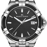 Maurice Lacroix Aikon Quartz Black Dial Green Crocodile Leather Strap Watch for Men - AI1008-PVB21-330-1 Authentic Buy Shop Now
