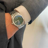 Maurice Lacroix Aikon Date Quartz Green Dial Silver Steel Strap Watch for Men - AI1108-SS002-630-1 Authentic Buy Shop Now