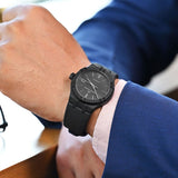 Maurice Lacroix Automatic Date Black Dial Black Leather Strap Watch For Men - AI6008-PVB01-330-1 Authentic Buy Shop Now
