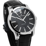 Maurice Lacroix Pontos Date Automatic Black Dial Black Leather Strap Watch For Men - PT6148-SS001-330 Authentic Buy Shop Now