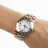Marc Jacobs Amy White Dial Gold Steel Strap Watch for Women - MBM3056 Authentic Buy Shop Now