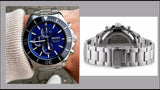Hugo Boss Ocean Edition Chronograph Blue Dial Silver Steel Strap Watch for Men - 1513704 Authentic Buy Shop Now