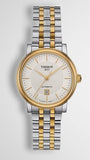 Tissot T Classic Carson Premium White Dial Two Tone Steel Strap Watch for Women - T122.207.22.031.00 Authentic Buy Shop Now