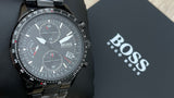 Hugo Boss Aero Black Dial Black Steel Strap Watch for Men - 1513771 Authentic Buy Shop Now