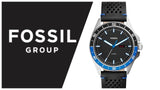 Fossil Sport 54 Day Date Black Dial Black Leather Strap Watch for Men - FS5321 Authentic Buy Shop Now