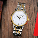 Tissot T Classic Carson Quartz White Dial Two Tone Steel Strap Watch for Men - T085.410.22.011.00 Authentic Buy Shop Now