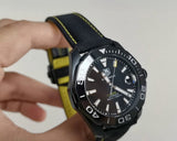 Tag Heuer Aquaracer Calibre 5 Automatic Black Dial Black Nylon Strap Watch for Men - WAY218A.FC6362 Authentic Buy Shop Now
