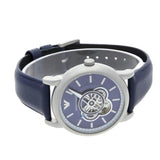 Emporio Armani Luigi Chronograph Blue Dial Black Leather Strap Watch For Men - AR60011 Authentic Buy Shop Now