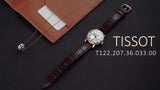 Tissot T Classic Carson Premium White Dial Brown Leather Strap Watch for Women - T122.207.36.033.00 Authentic Buy Shop Now